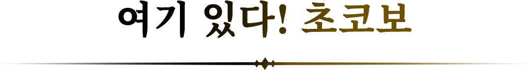 여기 있다! 초코보